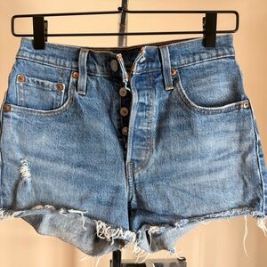Levi's Light Blue Jean Shorts